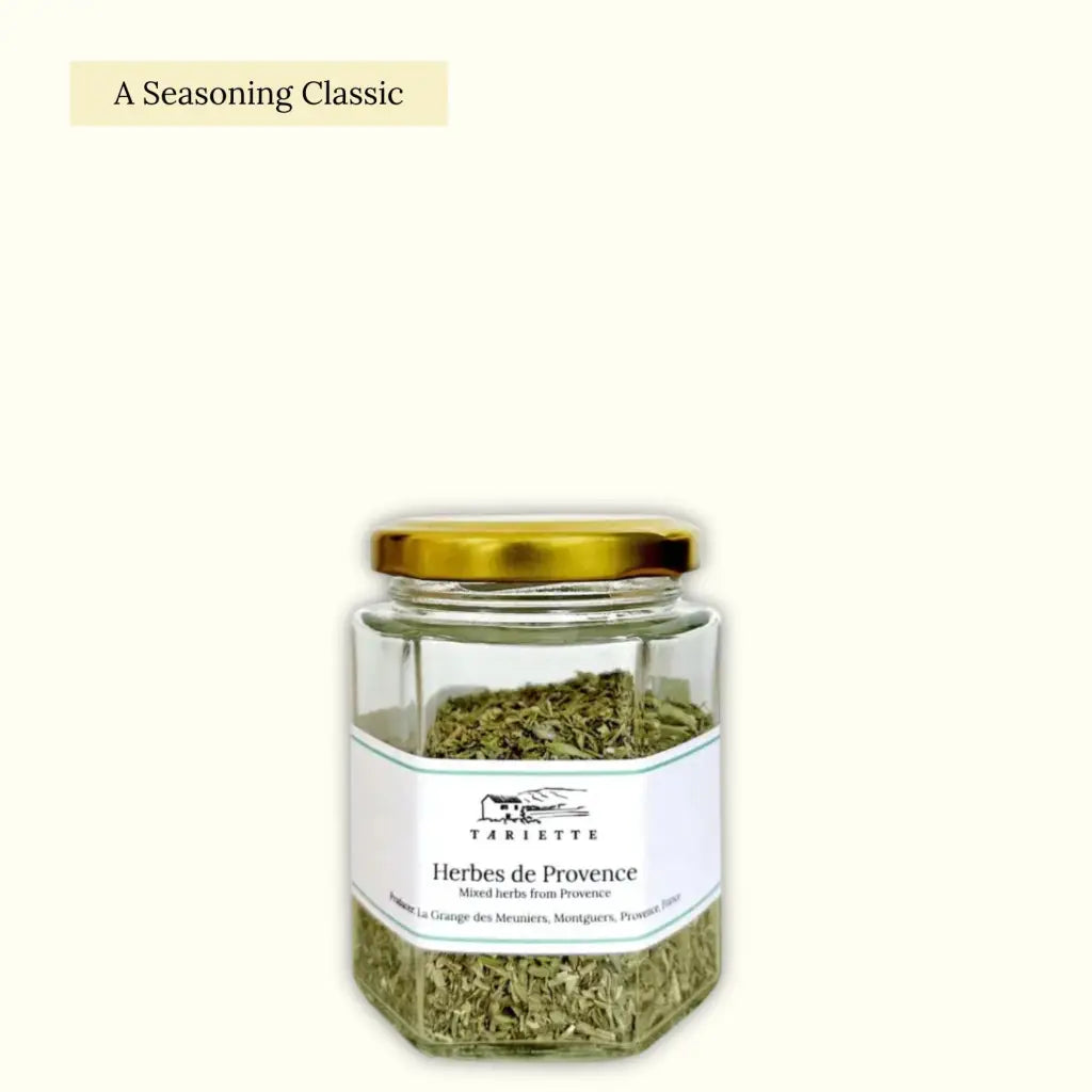 Mixed dried herbs blend from Provence. Organically grown near Mt Ventoux.