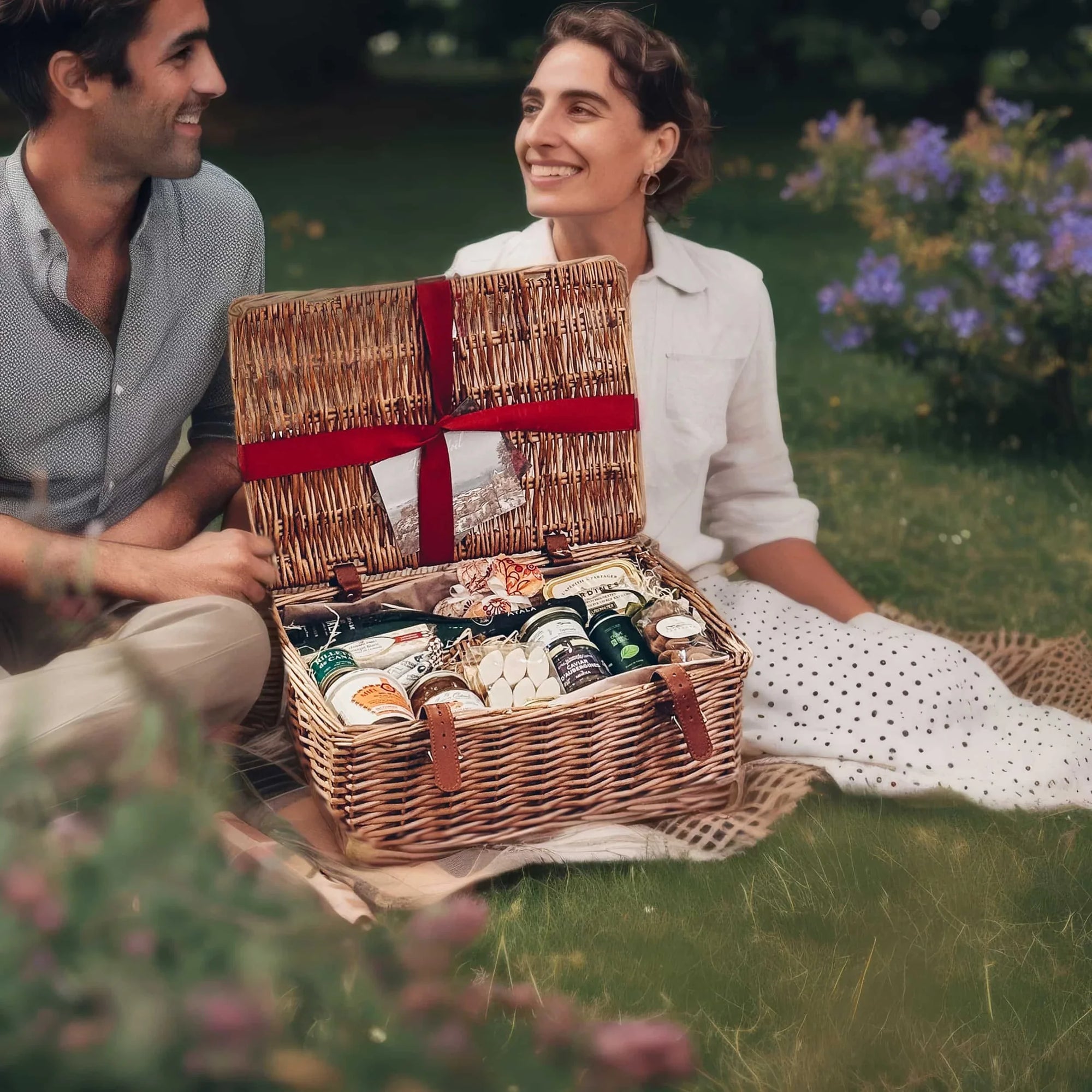 French food hamper with delicious food and wine from Provence