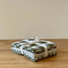pack of 3 french tea towels in olive green