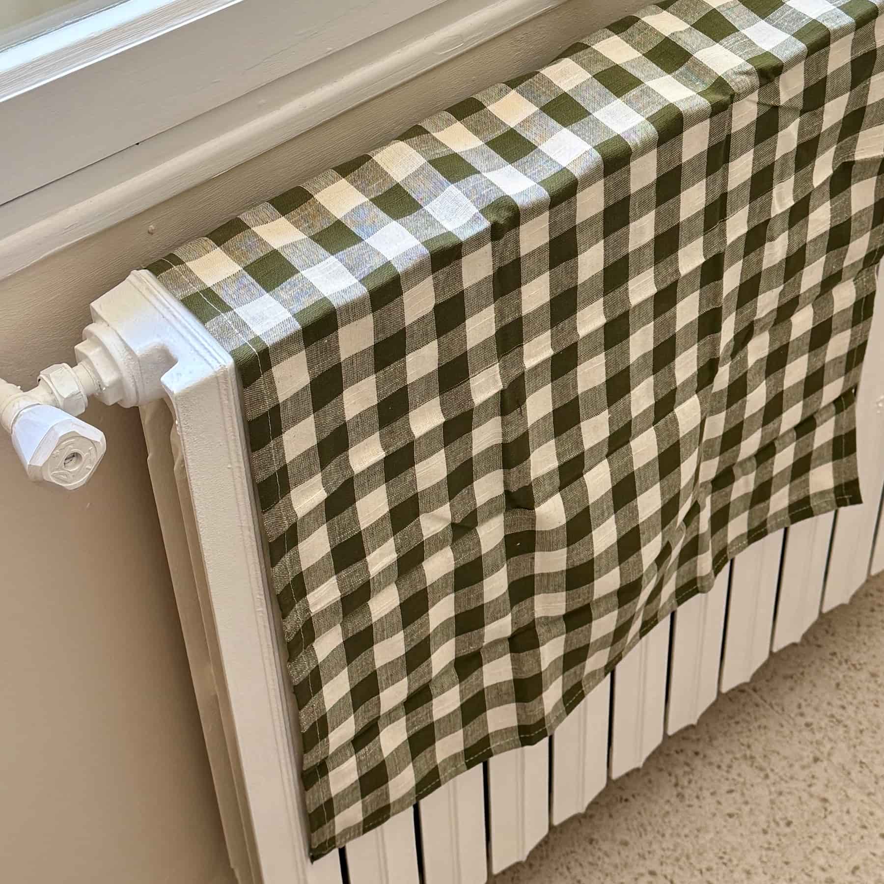 French cotton tea towel olive gree