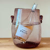 Vintage pink Biot bubble glass wine cooler with side handles