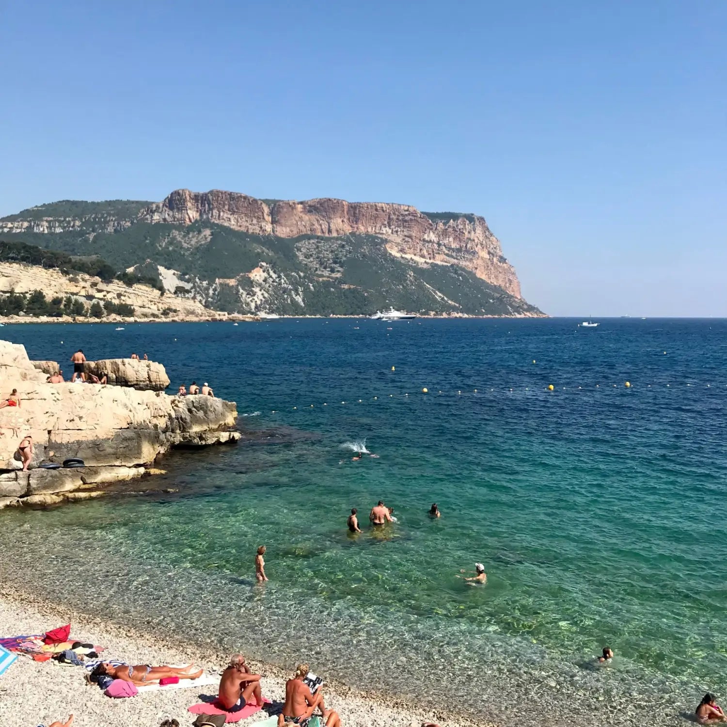 View on Cap Canaille Cassis from Bestouan beach