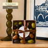 Chocolate covered almonds in a box