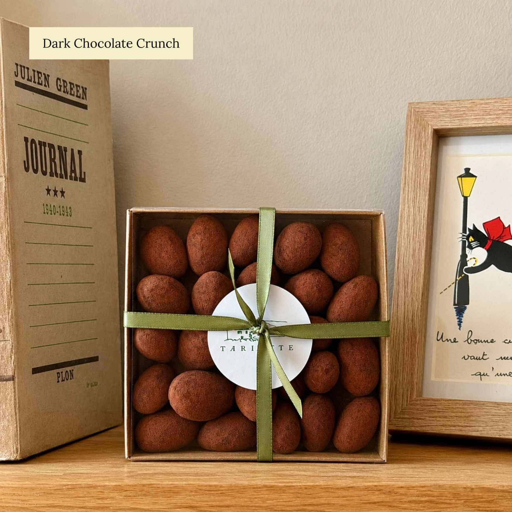 Chocolate dusted almonds from Provence