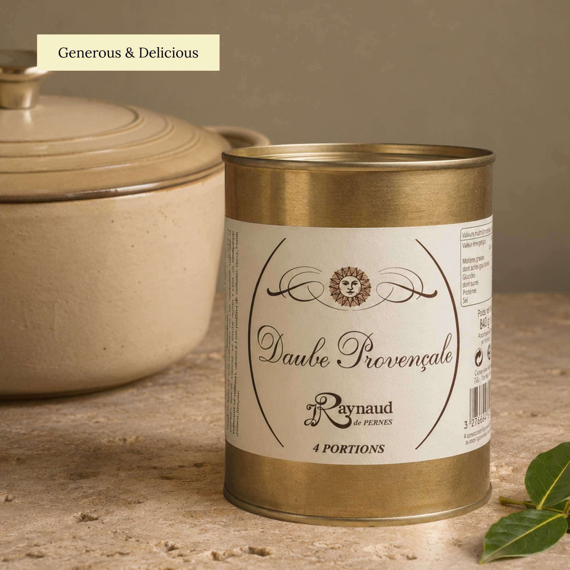 daube provencale in a tin