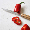 Small paring knife with olive wood handle made in rance