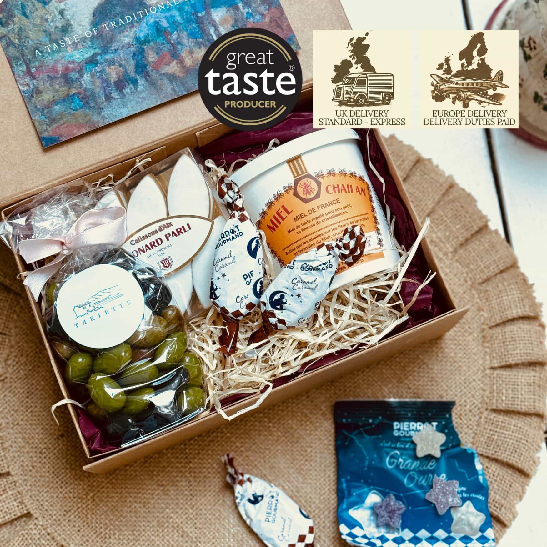 Calling all gourmands. A charming gift box brimming with Provençal sweet delights.