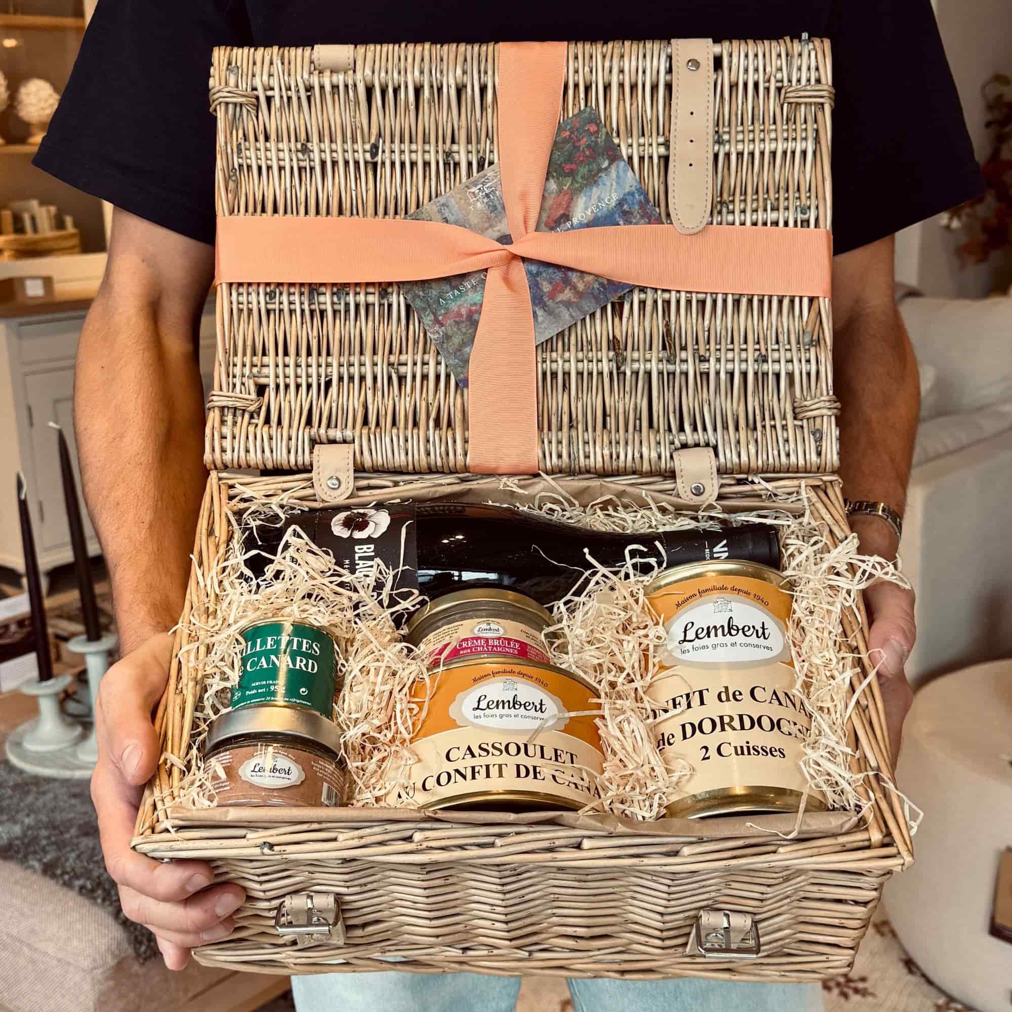 Hamper Barnabé celebrates authentic French cuisine with hearty Dordogne classics like Confit Duck and Cassoulet, paired with a Ventoux red.