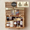 Hamper Lio is a vegan delight, featuring caramelised almonds, Ratatouille Niçoise, aubergine caviar, and a light Ventoux red wine from Provence.