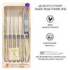 Laguiole cutlery set, 6 knives and 6 forks, 2 colours