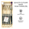 Laguiole cutlery set, 6 knives and 6 forks, 2 colours