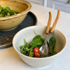 Laguiole salad servers with olive wood handle, made in France