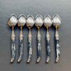 Laguiole tea spoons made in France black marble colour