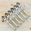 Laguiole tea spoons made in France, white horn