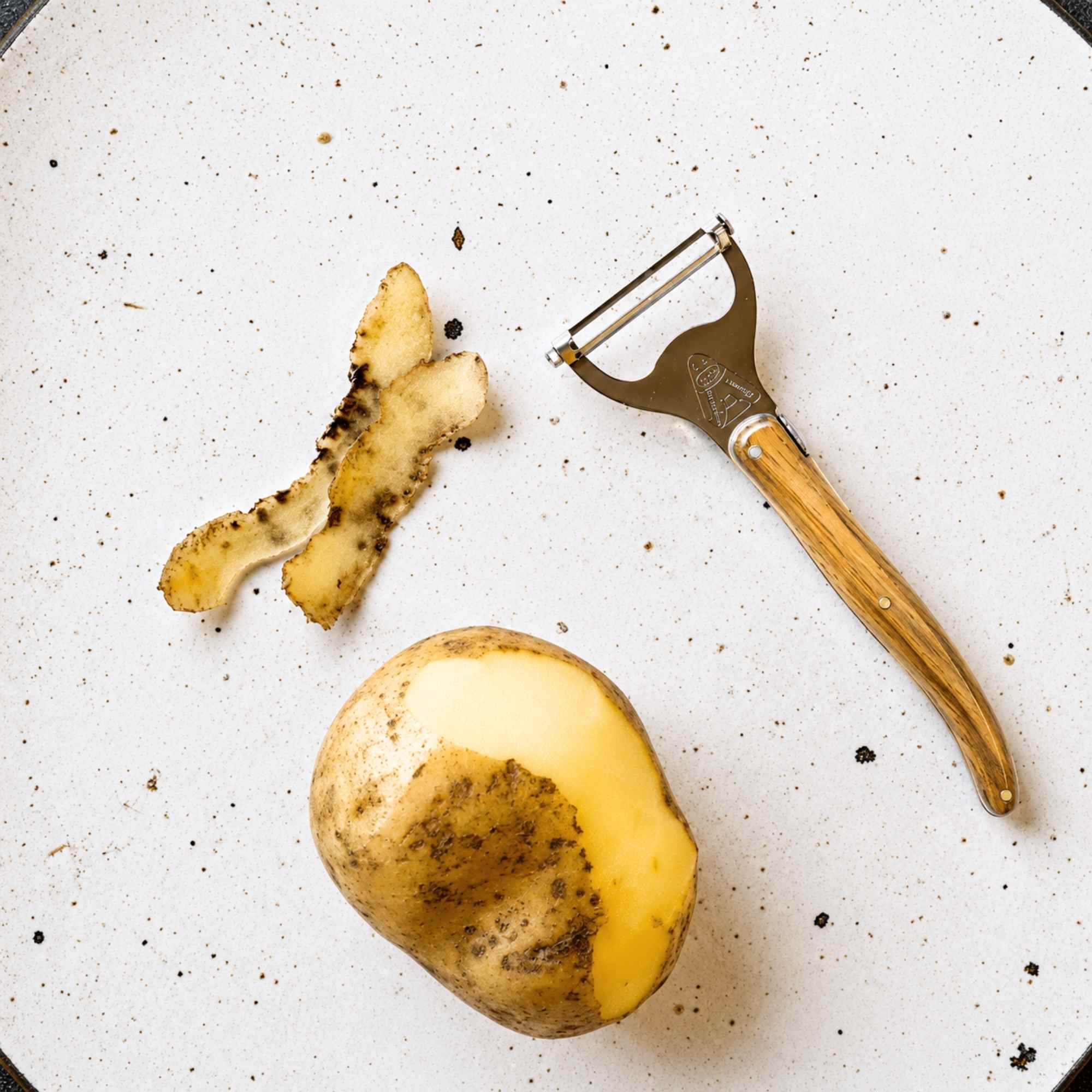 Laguiole vegetable peeler made of wood