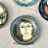Philomene, hand-painted plate with a lady's face by E.V.