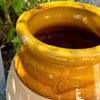 Vintage Ravel Provençal storage jar with ochre glazed rim