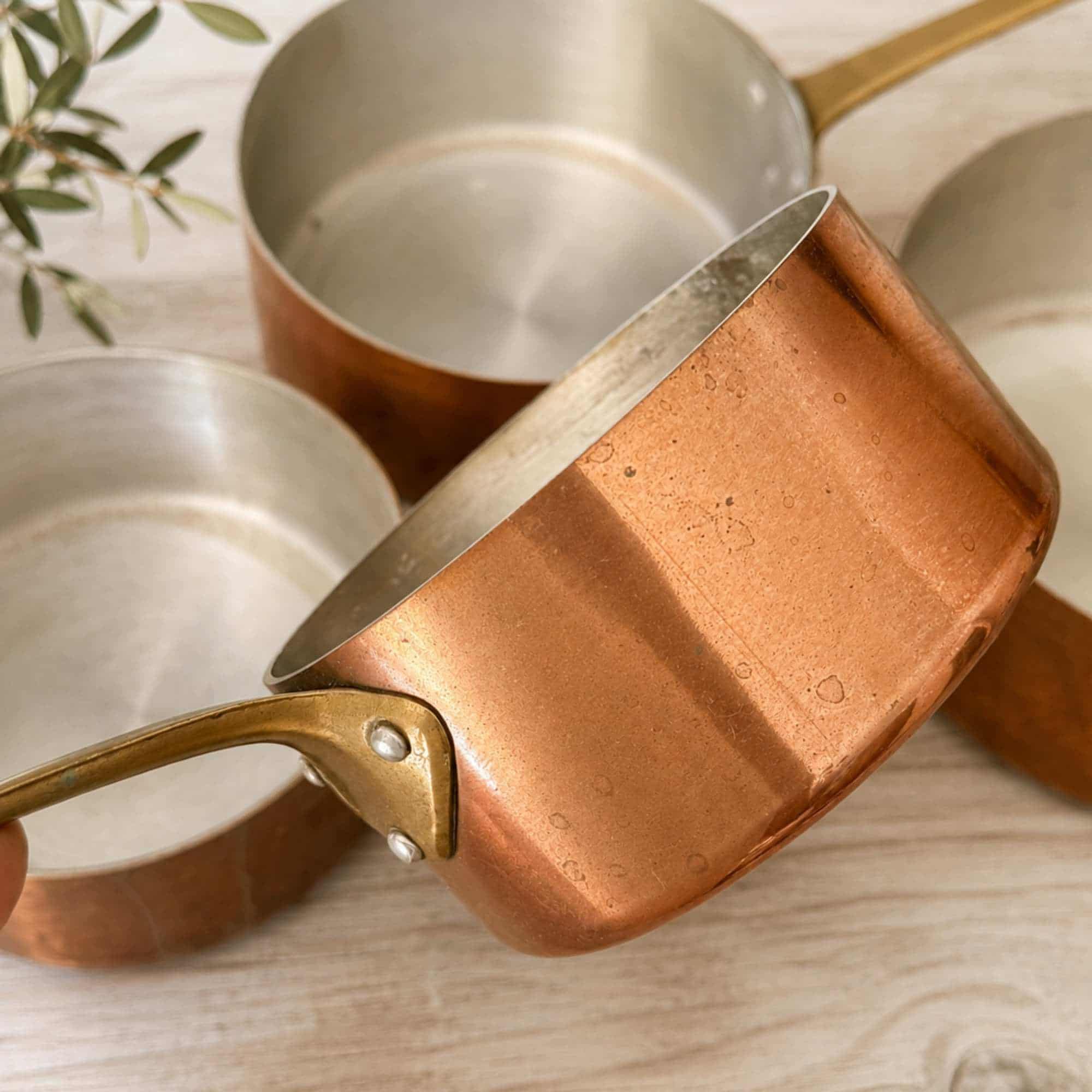 antique french saucepan, made of copper