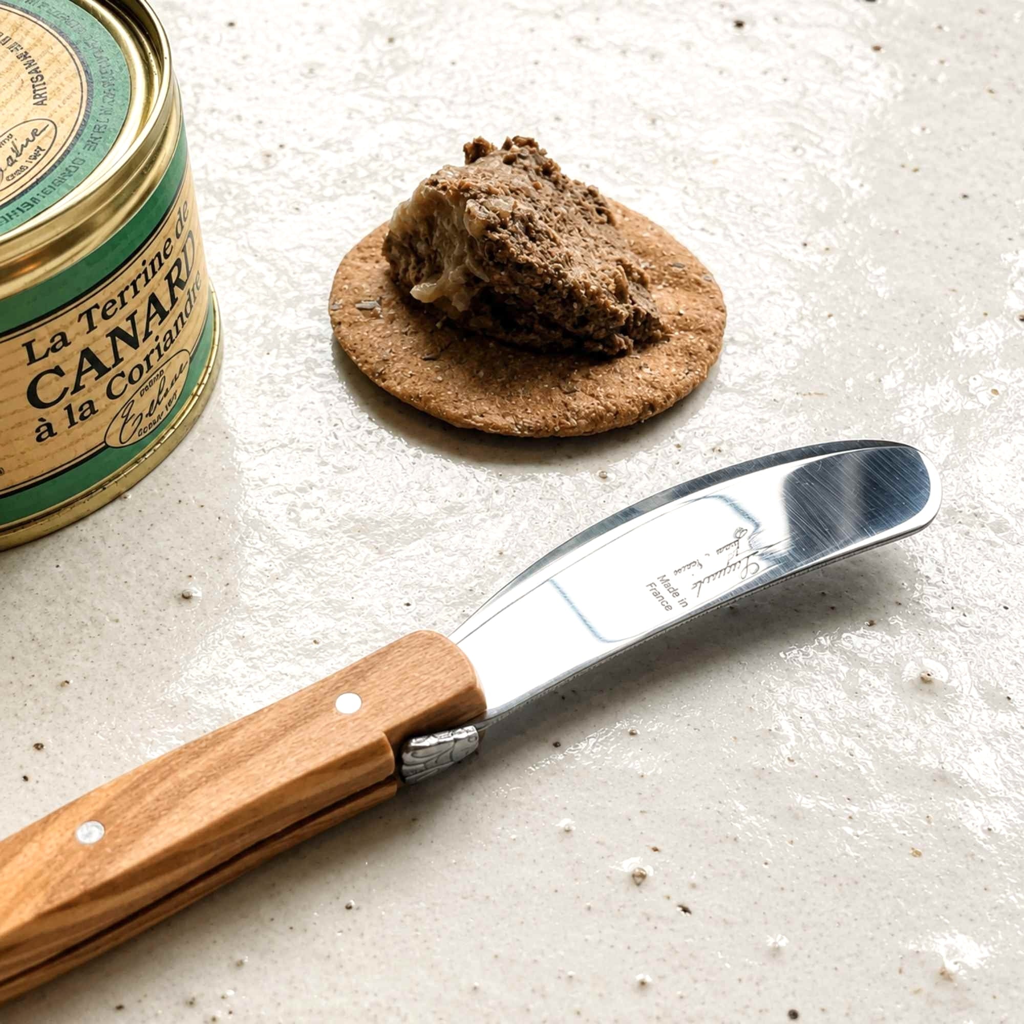 Laguiole min spread knife with olive wood handle