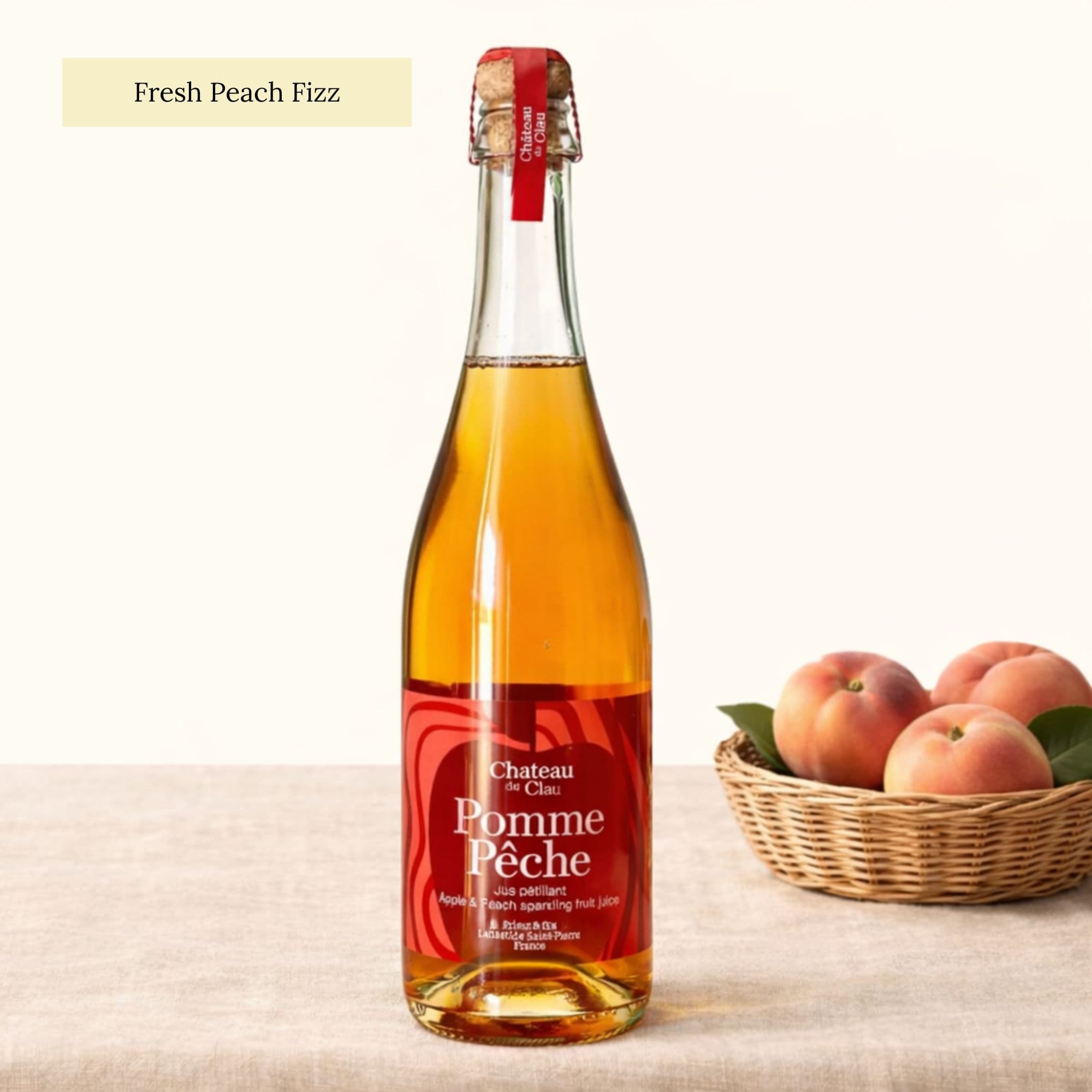 Apple and Peach Sparkling Juice