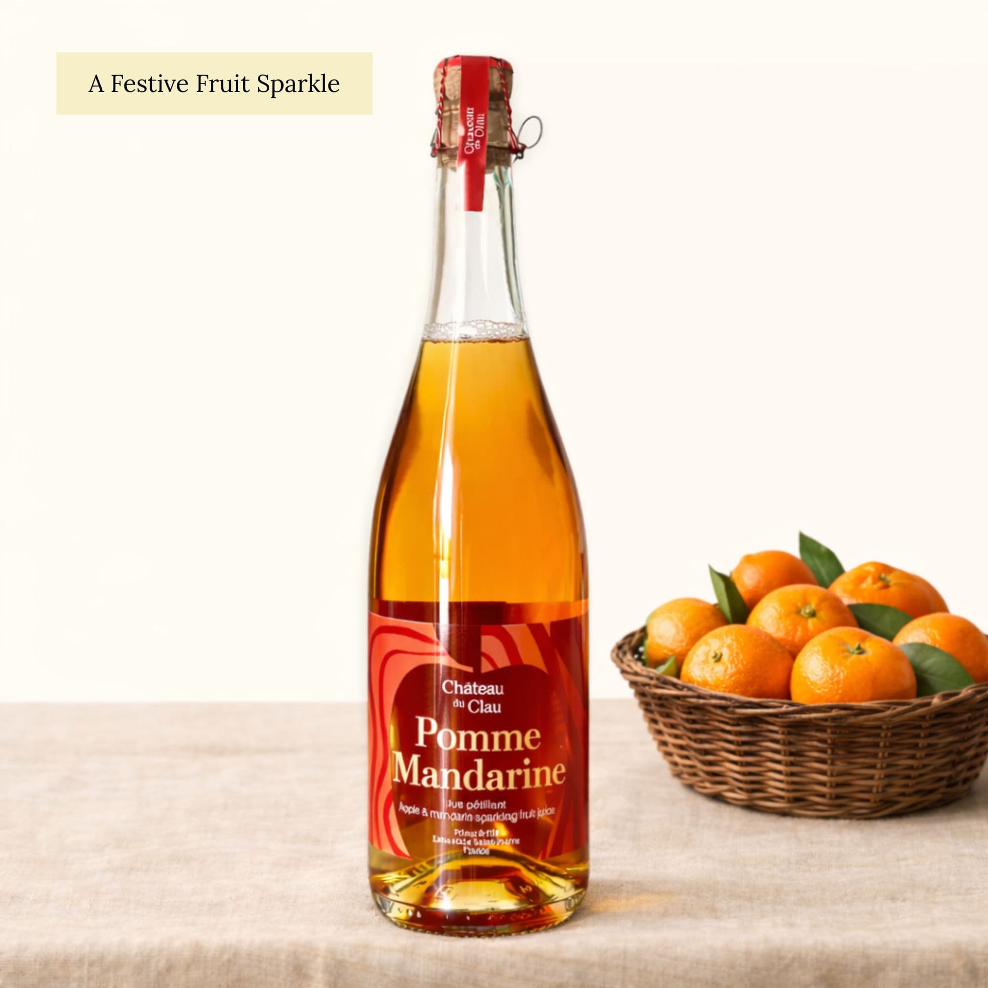 Sparkling juice with tangerines