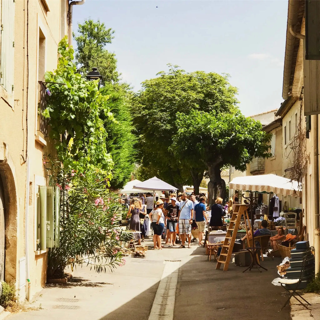 Streets of Saturnin-les-Apts during the 14th July Vide-Grenier