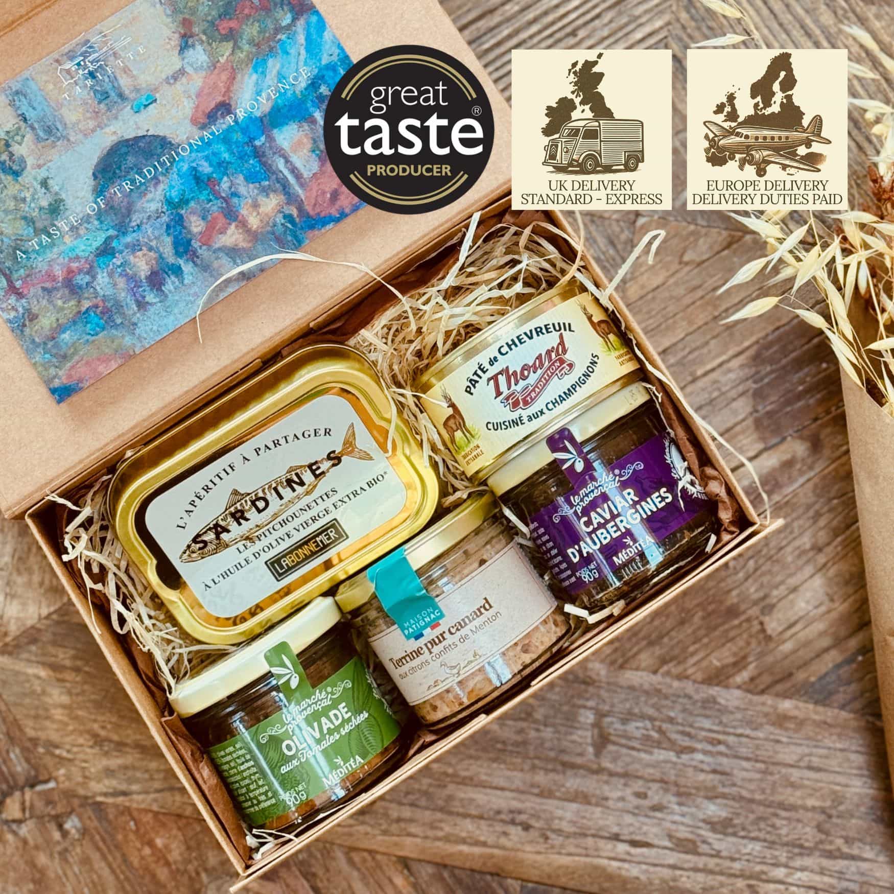 For the savoury at heart! A generous gift filled with rustic Provençal favourites.