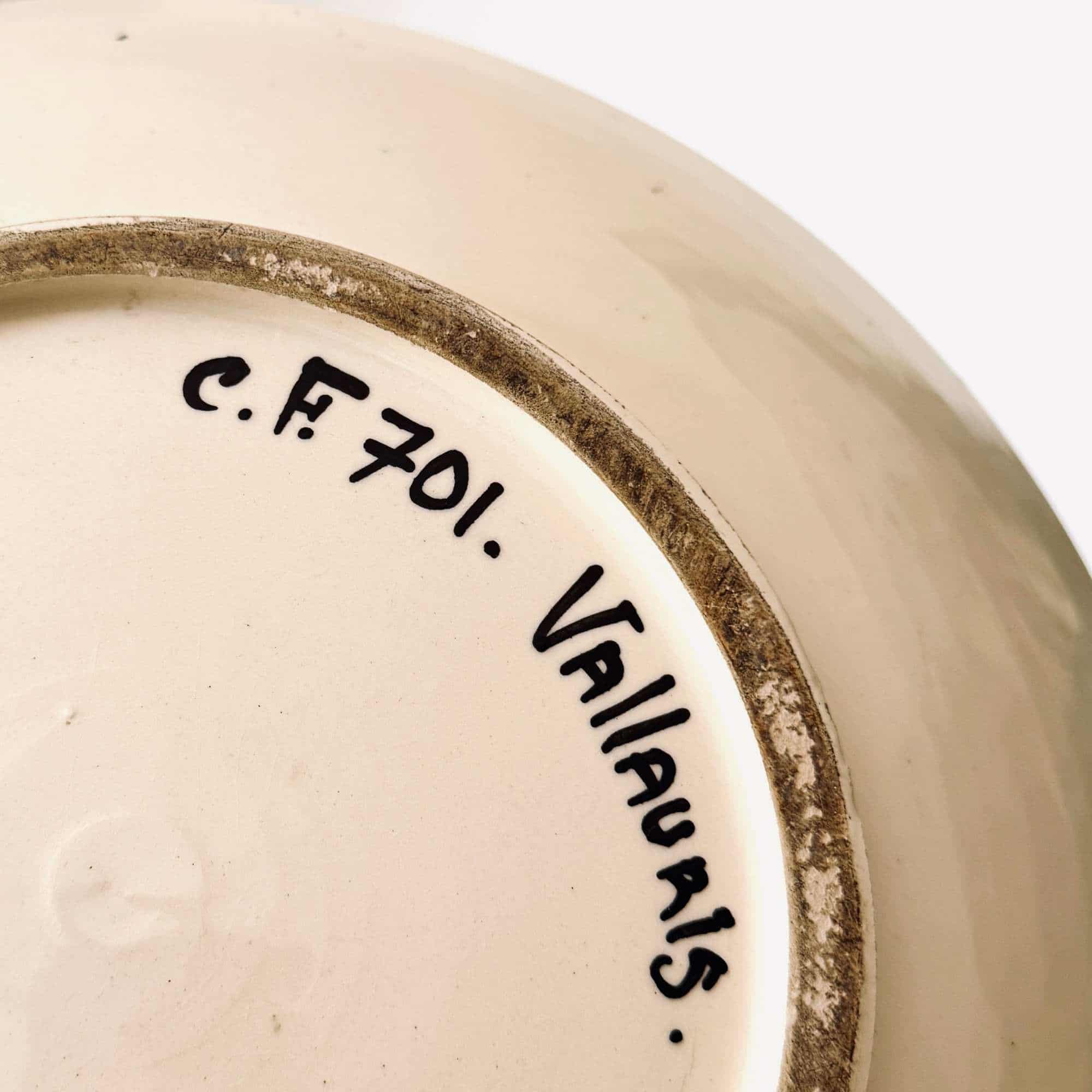 Plate signed Vallauris