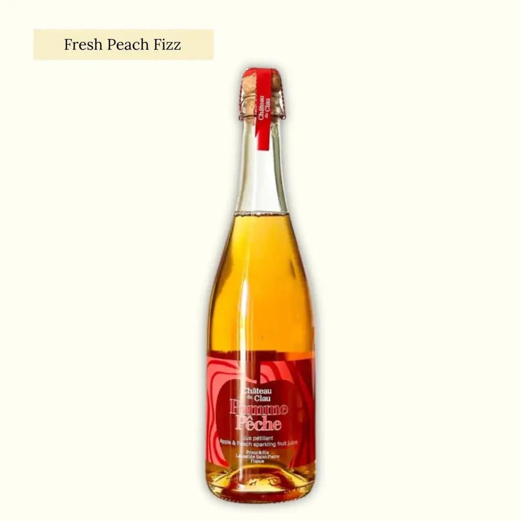 Delicate non-alcoholic fruit juice made with apples and peaches in the Tarn-et-Garonne.
