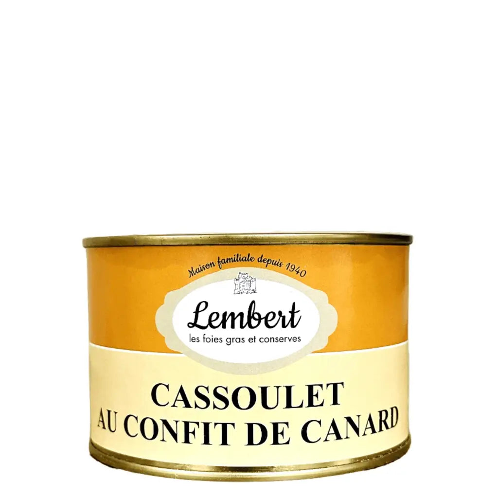 Traditional French Cassoulet prepared with duck, Toulouse sausages and beans.