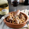dish of cassoulet plated