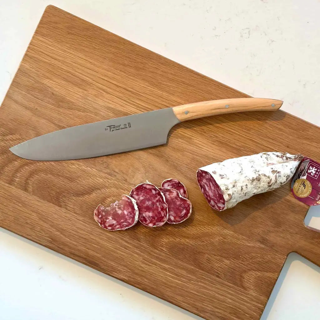 French kitchen knife on a board