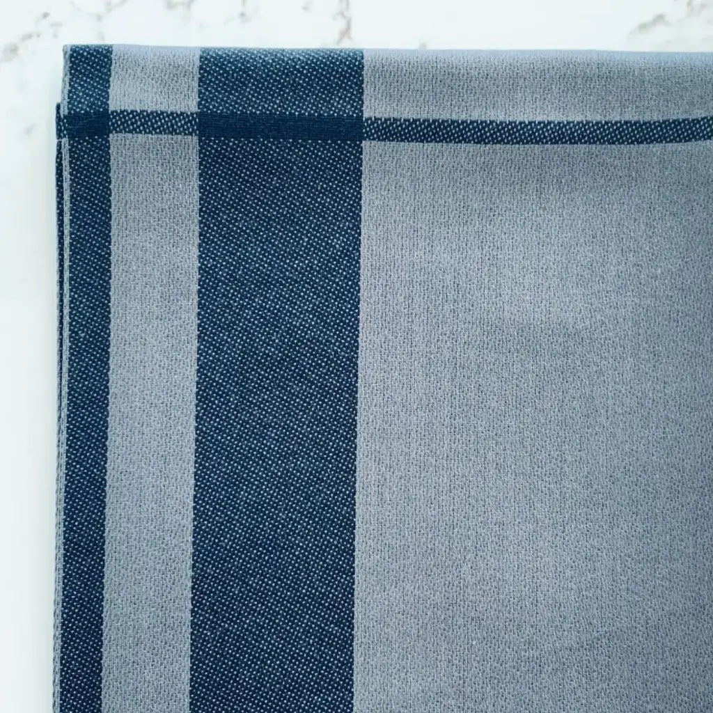 Dark grey cotton tea towel from France