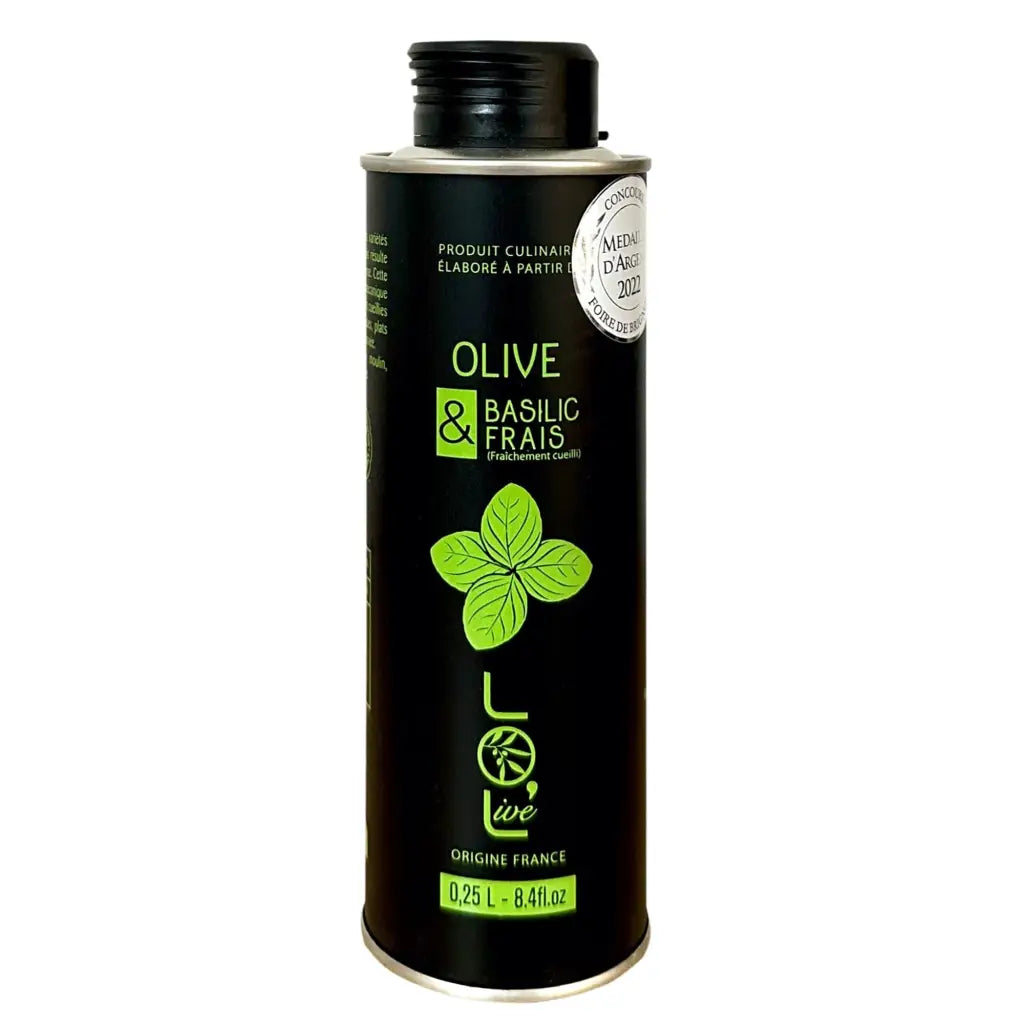 Extra Virgin olive oil with basil