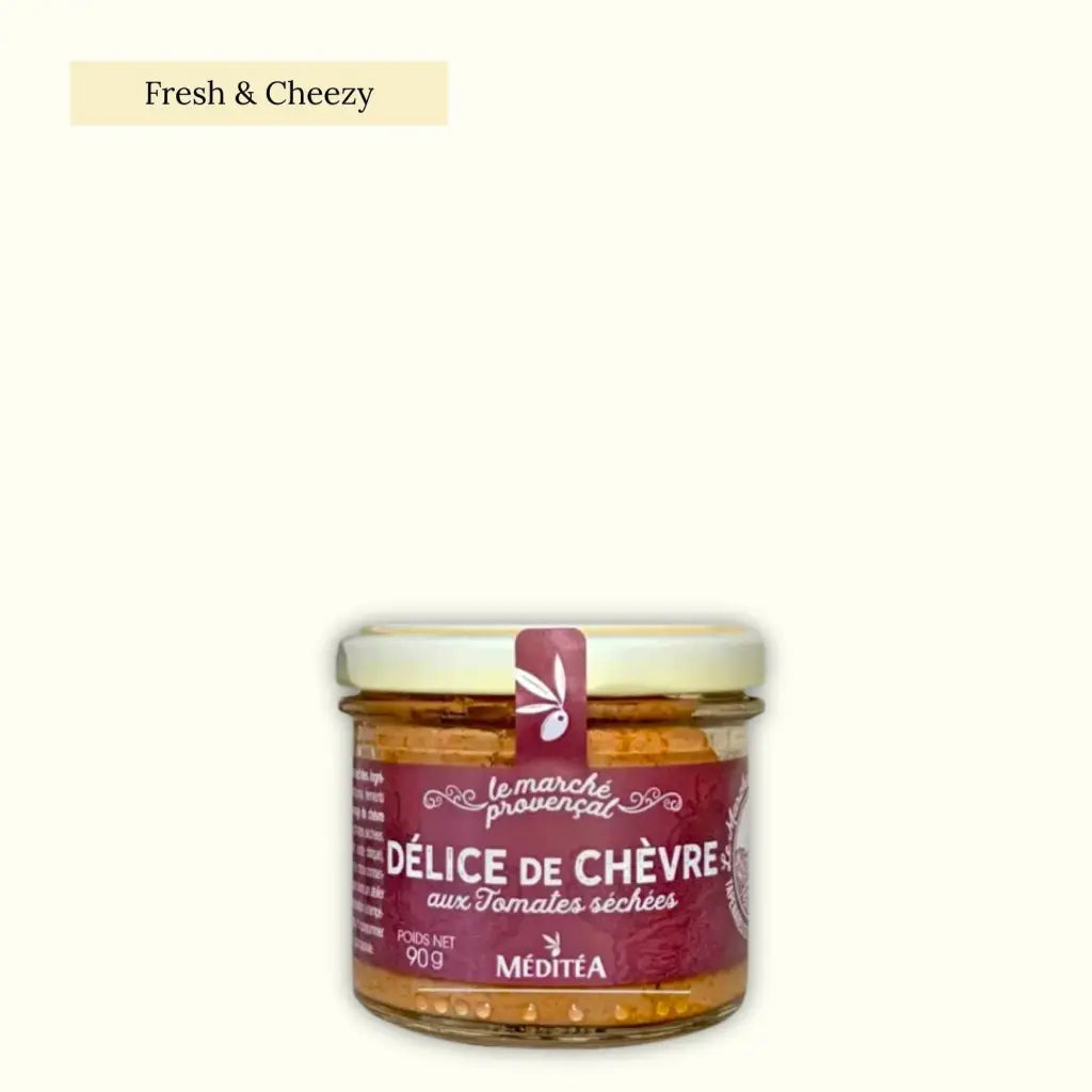 Fresh goat's cheese spread mixed&nbsp;with sun-dried tomatoes.