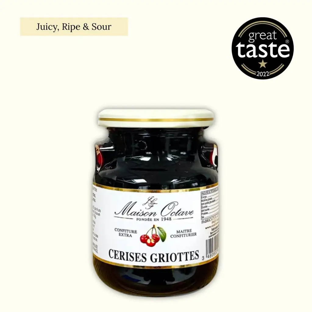 Griotte cherry jam&nbsp;made with a variety of sour cherries that packs a perfect punch of zing and acidity.