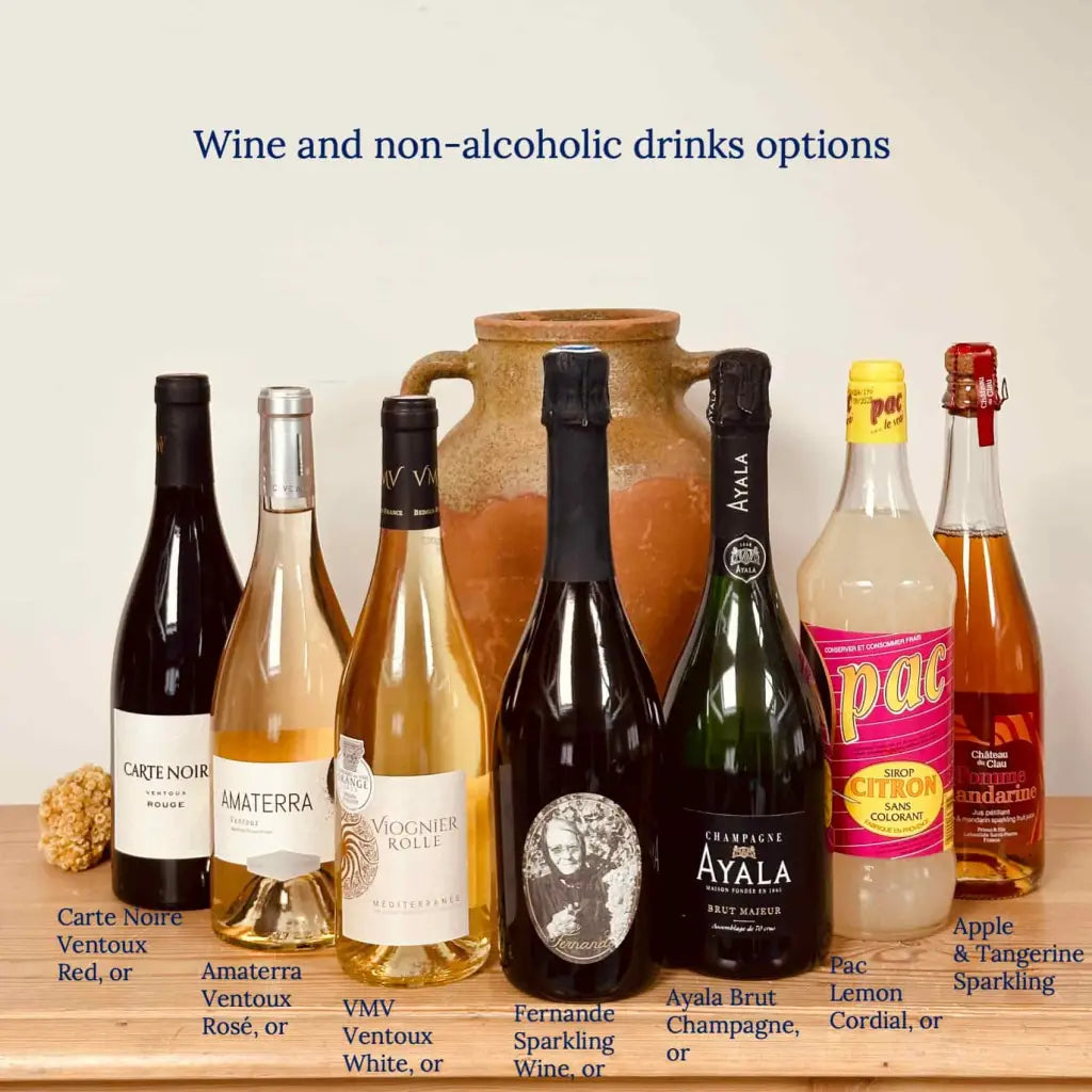 wines and drinks options in Hamper Barnabe