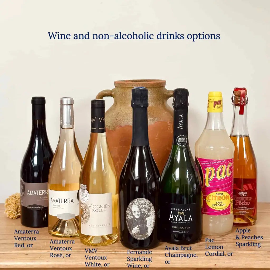 wines and drinks options in Hamper Florette