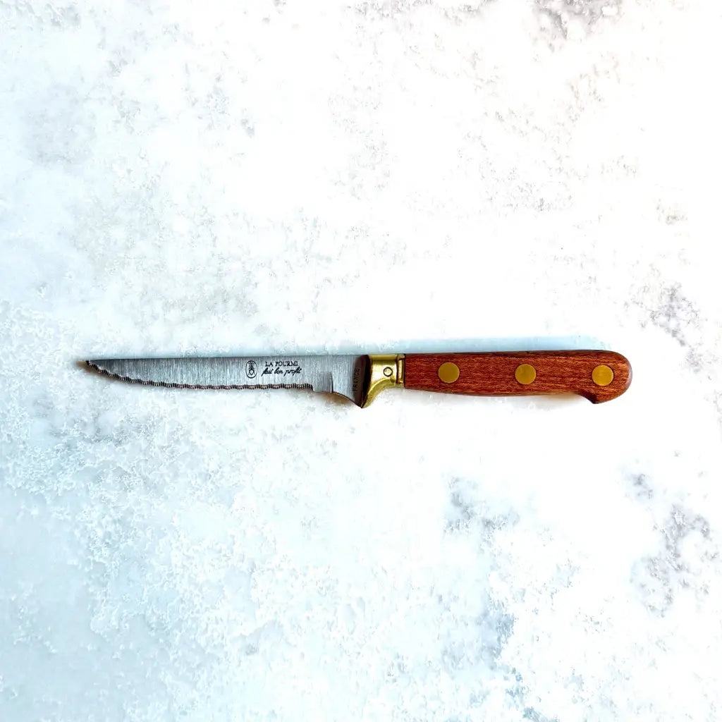 French Utility Knife, Rosewood Handle, Serrated Blade