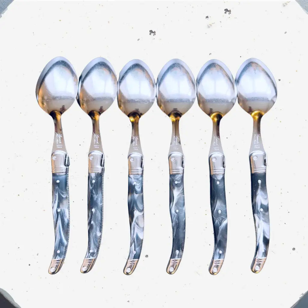 Laguiole table spoons in Black Marble Colour