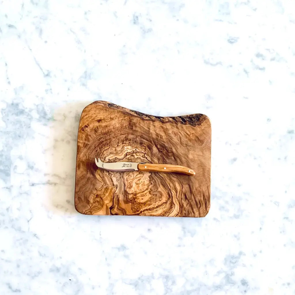 Olive wood cheese board - small - Board & mini knife