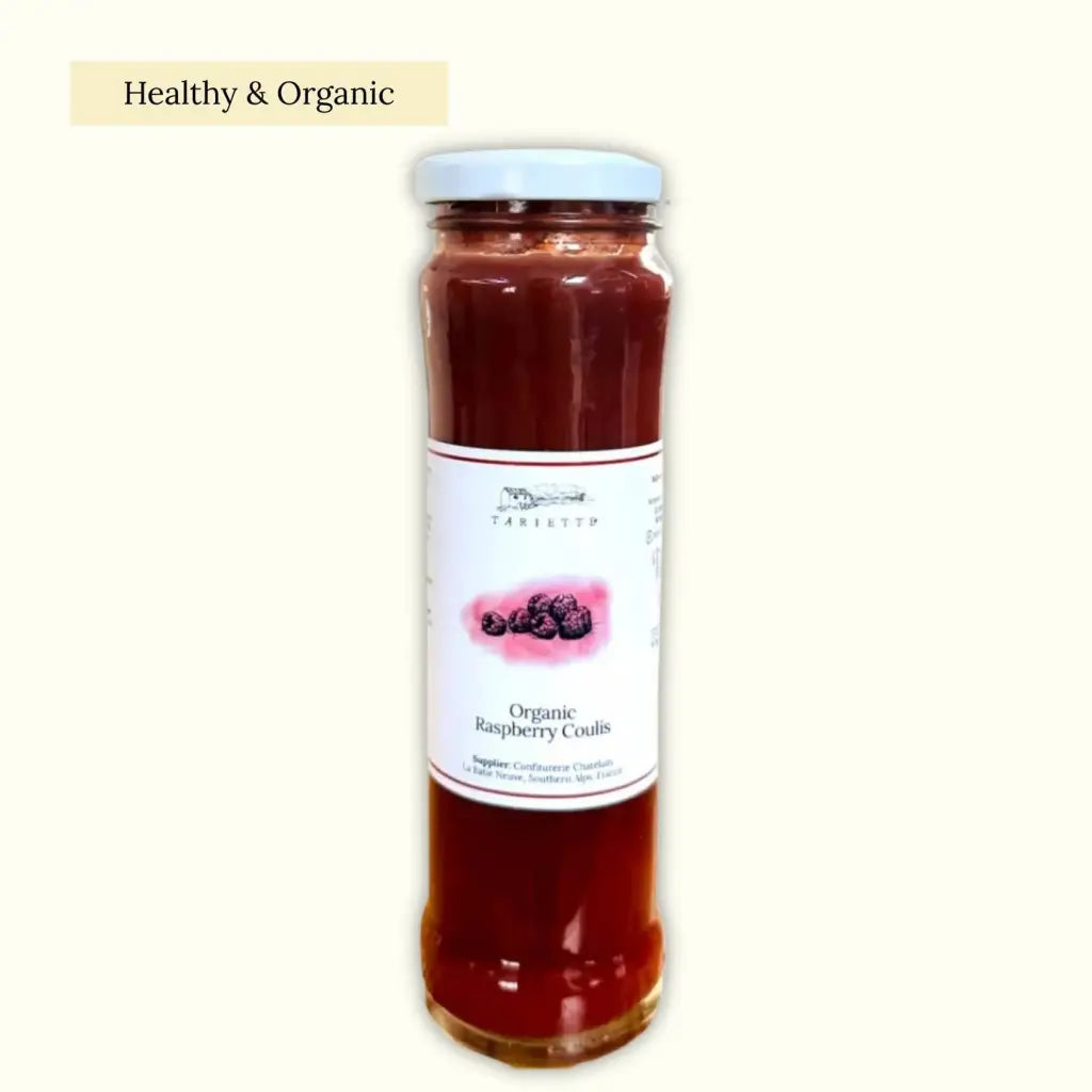 delicious organic raspberry purée that offers a healthier alternative to compotes and jams.