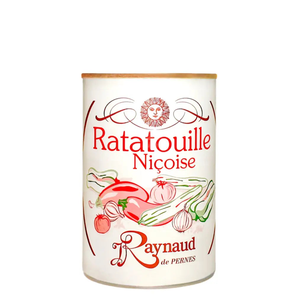 French ratatouille, ratatouille niçoise in a tin