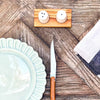 Salt and pepper shakers on Provence table