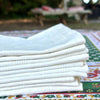 Set of 10 antique french linen napkins