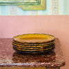 A beautiful set of 6 antique dessert plates from Haute-Provence, handmade in the early 1900s. 