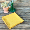 Set of 6 Vintage French Cotton Napkins - Ochre Yellow