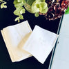 Set of 8 Antique French Damask Cotton Napkins - Initials AE