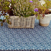 Round waxed tablecloth antibes bleu