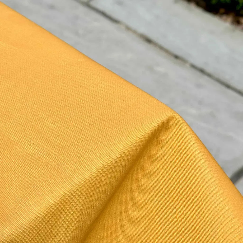 Waxed cotton tablecloth - Soleil Yellow - Round